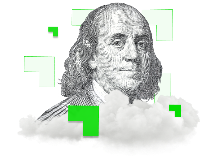 Benjamin Franklin z banknotu 100-dolarowego